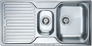 Мойка для кухни прямоугольная Teka PRINCESS 1 1/2 B 1D  1.5 чаши  оборачиваемое крыло  врезная  нержавеющая сталь  хром 30000184