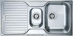 Мийка для кухні прямокутна Teka PRINCESS 1 1/2 B 1D 1.5 чаші обертається крило врізна нержавіюча сталь хром 30000184