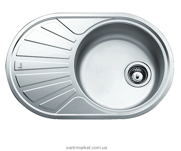 Мойка для кухни овальная Teka DR 77 1B 1D оборачиваемое крыло  врезная  нержавеющая сталь  хром микротекстура 40127303