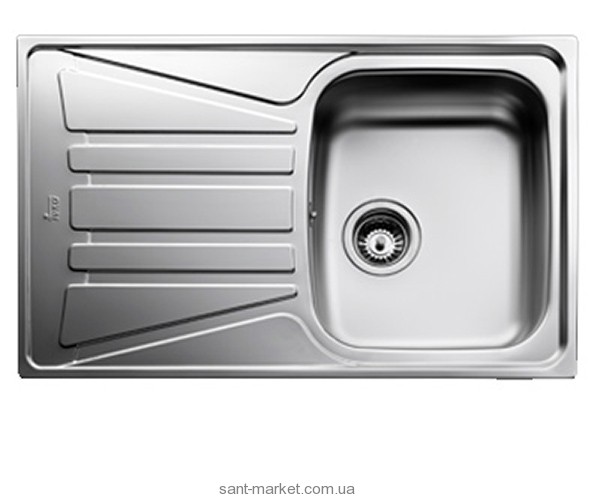 Мийка для кухні прямокутна Teka Basico 79 1B 1D обертається крило врізна нержавіюча сталь хром Мікротекстура 10124002