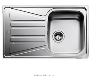 Мийка для кухні прямокутна Teka Basico 79 1B 1D обертається крило врізна нержавіюча сталь хром Мікротекстура 10124002