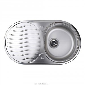 Мойка для кухни овальная Teka DR 78 1B 1D оборачиваемое крыло  врезная  нержавеющая сталь  хром микротекстура 10130003