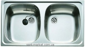 Мойка для кухни прямоугольная Teka UNIVERSAL 800.440 2B  2 чаши  врезная  нержавеющая сталь  хром матовая 30000155