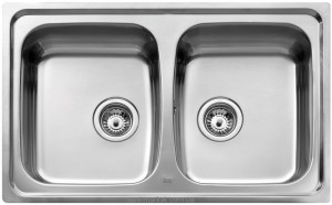 Мойка для кухни прямоугольная Teka UNIVERSO 2B 79  2 чаши  врезная  нержавеющая сталь  хром полированная 10120009