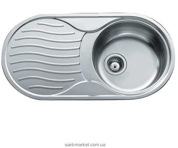 Мойка для кухни овальная Teka DR 80 1B 1D оборачиваемое крыло  врезная  нержавеющая сталь  хром 10110007