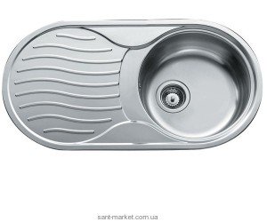 Мойка для кухни овальная Teka DR 80 1B 1D оборачиваемое крыло  врезная  нержавеющая сталь  хром 10110007