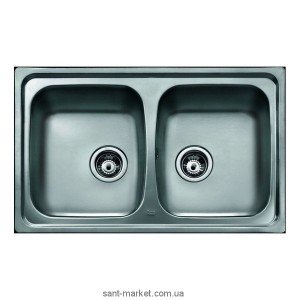 Мойка для кухни прямоугольная Teka Basico 79 2B  2 чаши  врезная  нержавеющая сталь  хром матовая 11124025