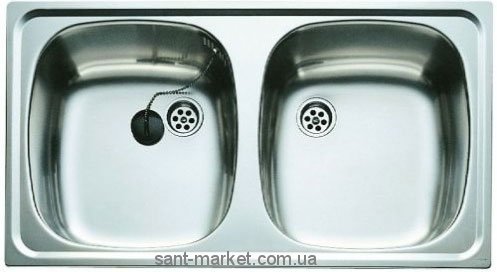Мийка для кухні прямокутна Teka UNIVERSAL 800.440 2B 2 чаші врізна нержавіюча сталь хром матова 30000155