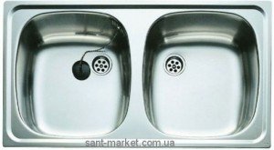 Мойка для кухни прямоугольная Teka UNIVERSAL 800.440 2B  2 чаши  врезная  нержавеющая сталь  хром матовая 30000155