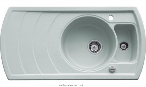 Мийка для кухні нестандартна TEKA ZENO 60B TG 1.5 чаші обертається крило врізна граніт біла 88515