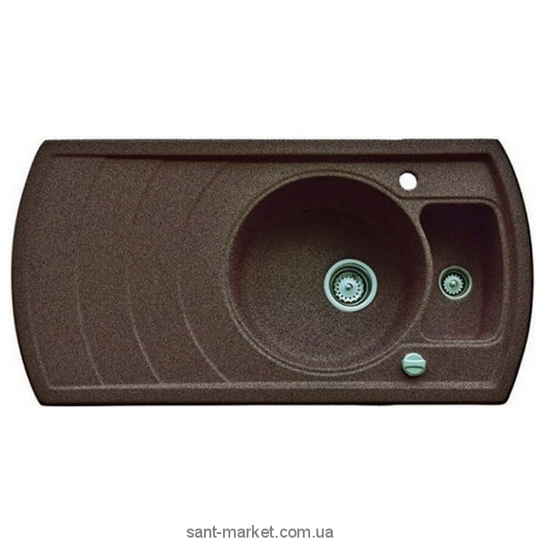 Мийка для кухні нестандартна TEKA ZENO 60B TG 1.5 чаші обертається крило врізна граніт шоколад 88523