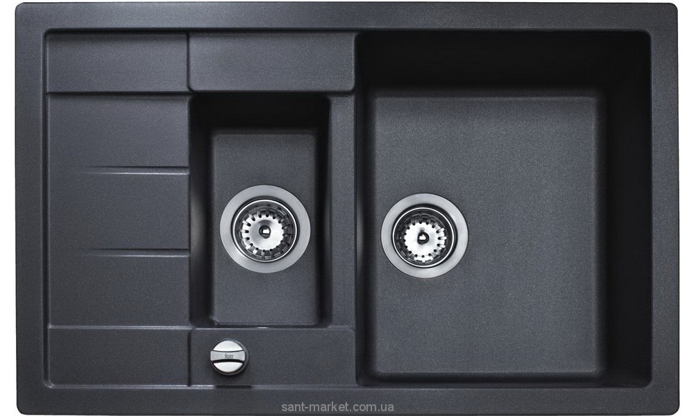 Мойка для кухни Teka Astral 60 B-TG 2 чаши  оборачиваемая врезная чёрный металлик 88957