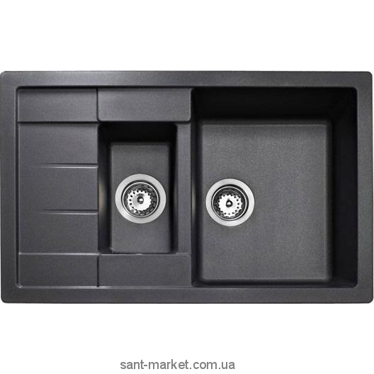 Мийка для кухні прямокутна TEKA ASTRAL 60 B-TG 1.5 чаші обертається крило врізна граніт антрацит 88930
