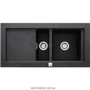 Мийка для кухні прямокутна TEKA AURA 60B TG 1.5 чаші обертається крило врізна граніт антрацит 88404