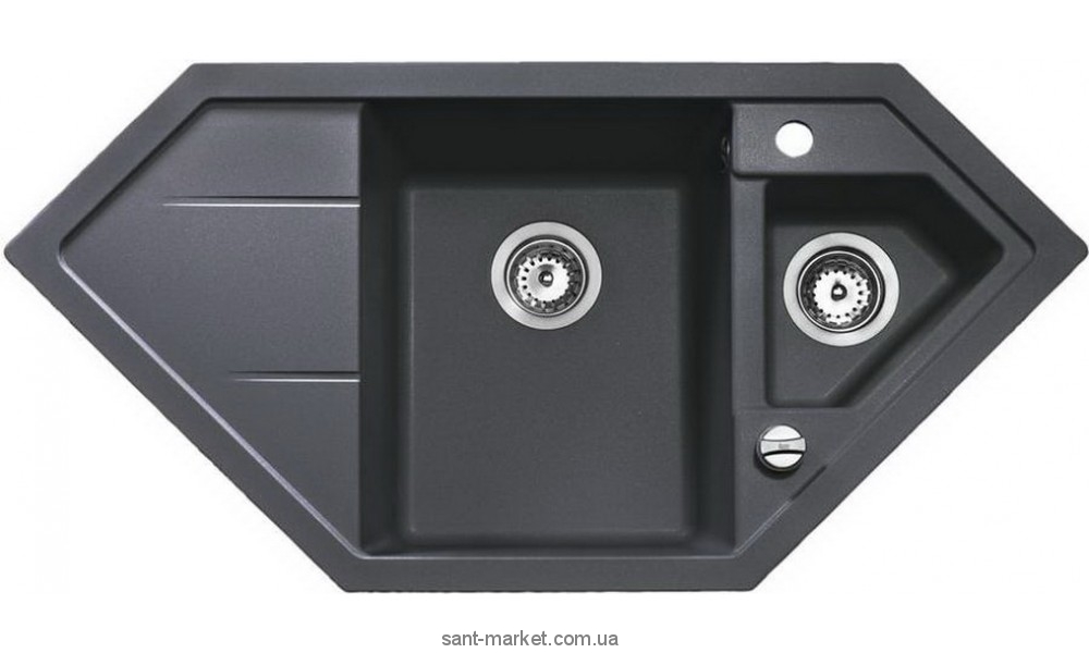 Мойка для кухни Teka Astral 80 E TG  2 чаши врезная чёрный металлик 88937