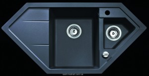 Мойка для кухни трапециевидная TEKA ASTRAL 80 E-TG  1.5 чаши  крыло слева  врезная  гранит  антрацит 88906