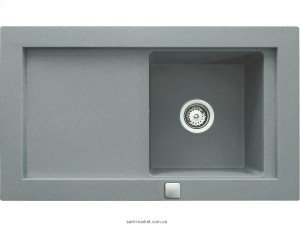 Мойка для кухни прямоугольная TEKA AURA 45B TG оборачиваемое крыло  врезная  гранит  серый металлик 88568