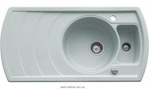 Мойка для кухни нестандартная TEKA ZENO 60B TG  1.5 чаши  оборачиваемое крыло  врезная  гранит  белая 88515