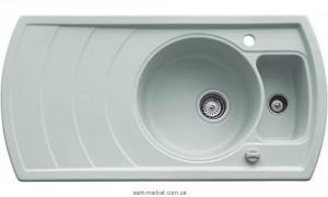 Мийка для кухні нестандартна TEKA ZENO 60B TG 1.5 чаші обертається крило врізна граніт біла 88515