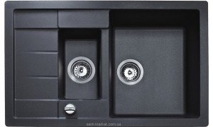 Мойка для кухни Teka Astral 60 B-TG 2 чаши  оборачиваемая врезная чёрный металлик 88957