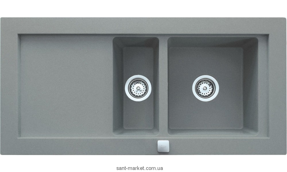 Мойка для кухни прямоугольная TEKA AURA 60B TG  1.5 чаши  оборачиваемое крыло  врезная  гранит  серый агат 88405