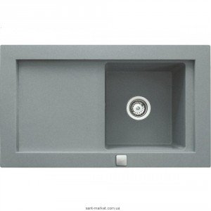 Мойка для кухни прямоугольная TEKA AURA 45B TG оборачиваемое крыло  врезная  гранит  серый агат 88395