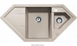 Мийка для кухні трапециевидная TEKA ASTRAL 80 E-TG 1.5 чаші крило зліва врізна граніт пісок 88900