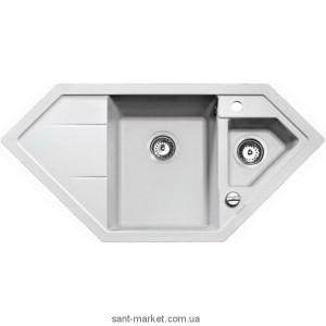 Мийка для кухні трапециевидная TEKA ASTRAL 80 E-TG 1.5 чаші крило зліва врізна граніт біла 88897