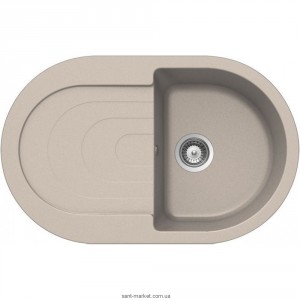 Мойка для кухни овальная TEKA PERLA 45 B-TG оборачиваемое крыло  врезная  гранит  песок 88996