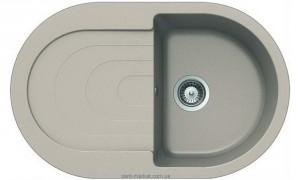 Мойка для кухни овальная TEKA PERLA 45 B-TG оборачиваемое крыло  врезная  гранит  бежевая 40144588