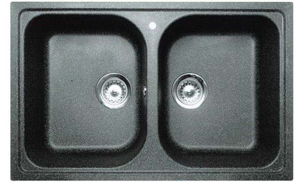 Мойка для кухни прямоугольная TEKA ALBA 90B TG  2 чаши  врезная  гранит  антрацит 88689