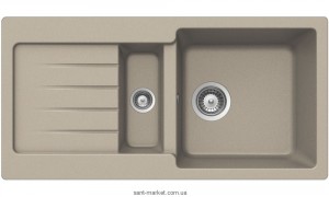 Мойка для кухни прямоугольная TEKA KEA 60 B-TG  1.5 чаши  оборачиваемое крыло  врезная  гранит  серый агат 88800