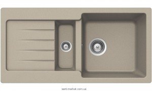 Мойка для кухни прямоугольная TEKA KEA 60 B-TG  1.5 чаши  оборачиваемое крыло  врезная  гранит  песок 88794