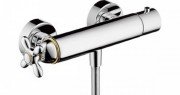 Смеситель для душа настенный двухвентильный с термостатом Hansgrohe Axor Montreux никель 16261820