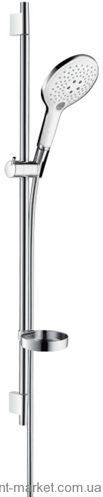 Душевой гарнитур со штангой Hansgrohe коллекция Raindance Select Unica'S/Puro хром/белый 27803400