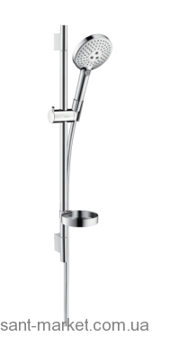 Душевой гарнитур со штангой Hansgrohe коллекция Raindance Select S с мыльницей хром 26630000