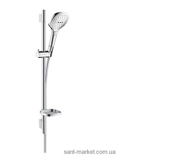 Душовий гарнітур зі штангою Hansgrohe колекція Raindance Select E з мильницею хром 26622000