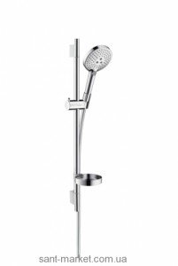 Душовий гарнітур зі штангою Hansgrohe колекція Raindance Select S з мильницею хром / білий 26630400