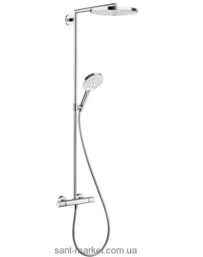 Hansgrohe Select E 300 3jet Showerpipe Душевая система хром/белый 27129400