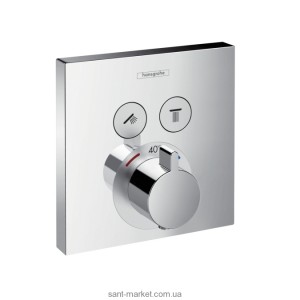 Смеситель для душа встраиваемый с термостатом Hansgrohe коллекция Shower Select хром 15763000