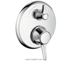 Змішувач з термостатом прихований (вбудований) Hansgrohe колекція Ecostat Classic хром 15752000