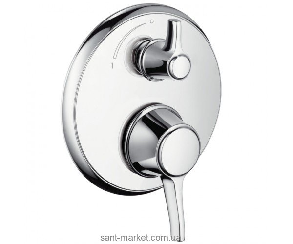 Змішувач з термостатом прихований (вбудований) Hansgrohe колекція Ecostat Classic хром 15752000