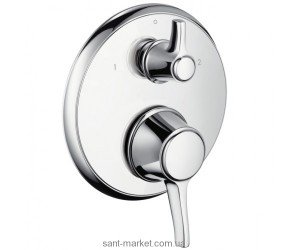 Смеситель с термостатом скрытый (встраиваемый) Hansgrohe коллекция Ecostat Classic сталь 15753820