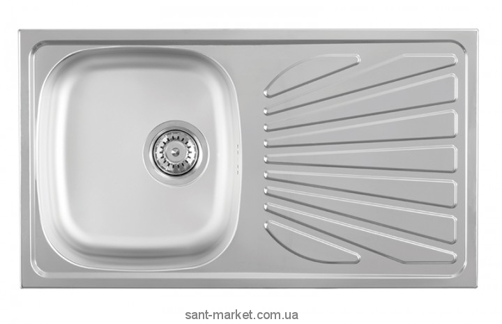 Мийка для кухні прямокутна Metalac LUNA FLEX крило опціонально врізна нержавіюча сталь хром 063714