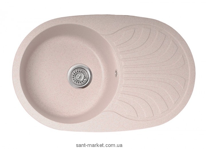 Мойка для кухни овальная Metalac X GRANIT VENERA PLUS крыло опционально  врезная  гранит  бежевая 129071
