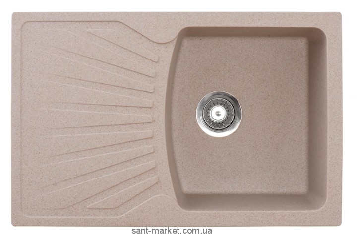 Мойка для кухни прямоугольная Metalac X GRANIT QUADRO PLUS крыло опционально  врезная  гранит  бежевая 137412