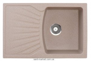 Мийка для кухні прямокутна Metalac X GRANIT QUADRO PLUS крило опціонально врізна граніт бежева 137412