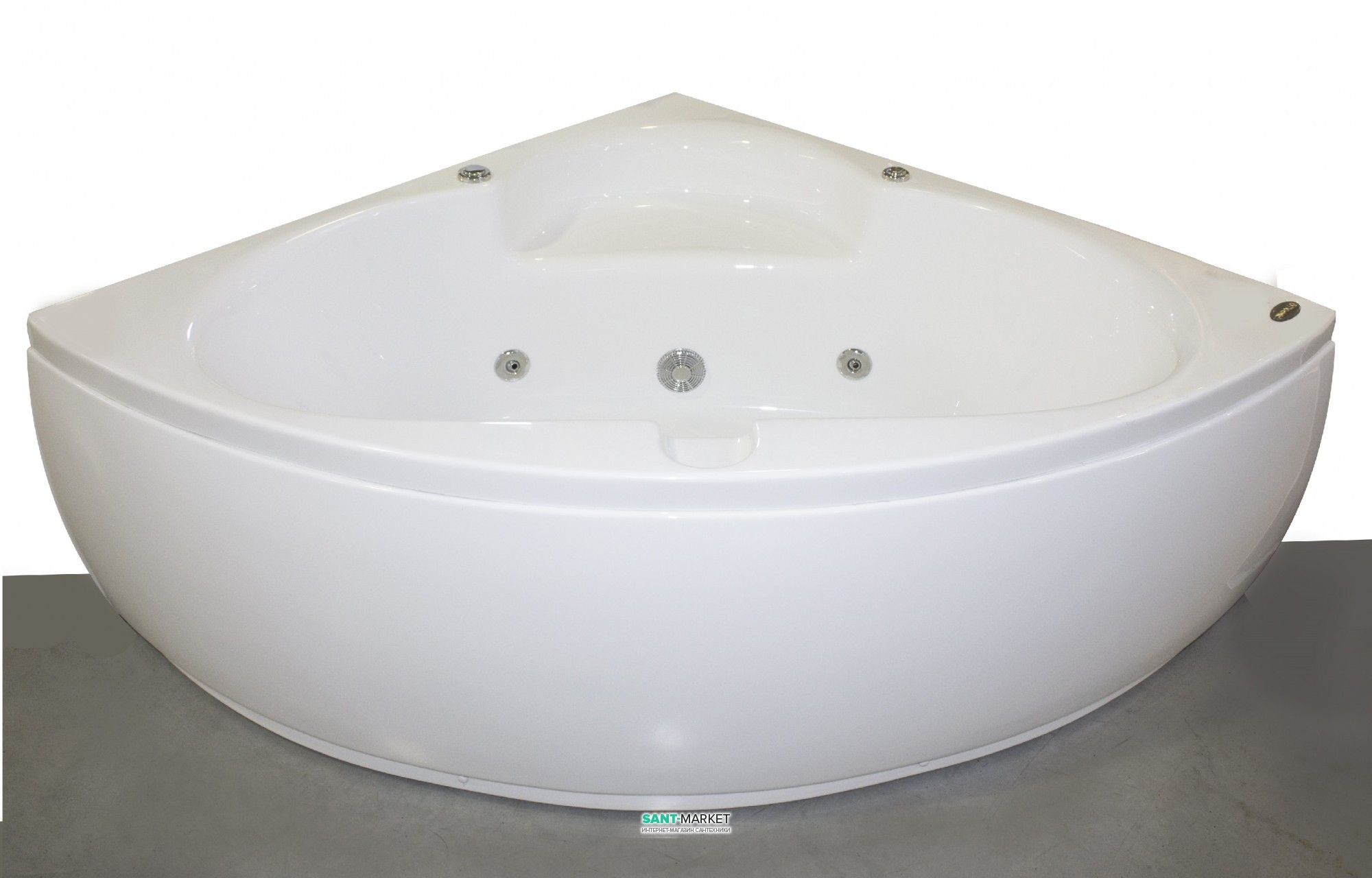 Ванна гідромасажна акрилова кутова Appollo 140х140х62 AT-970