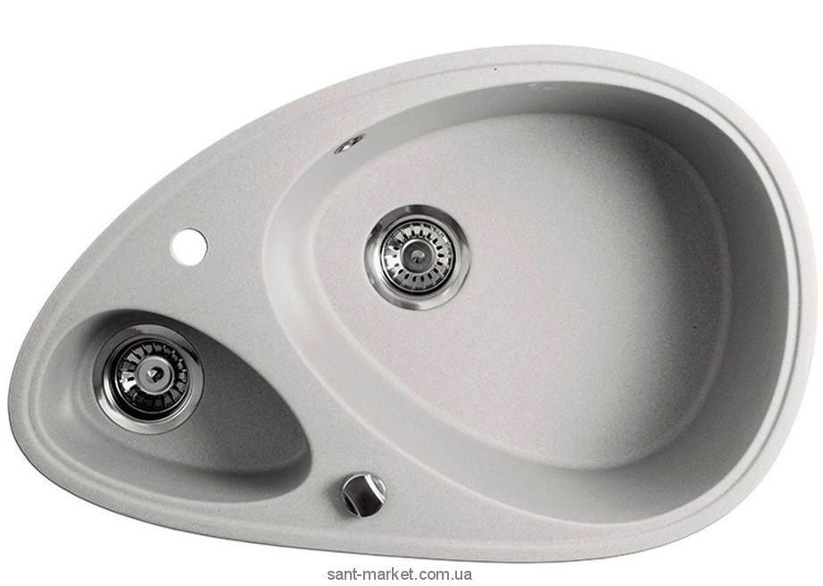 Мойка для кухни асимметричная Metalac X GRANIT Elipse  1.5 чаши  врезная  гранит  серая 113013