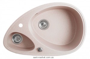 Мойка для кухни асимметричная Metalac X GRANIT Elipse  1.5 чаши  врезная  гранит  бежевая 113012